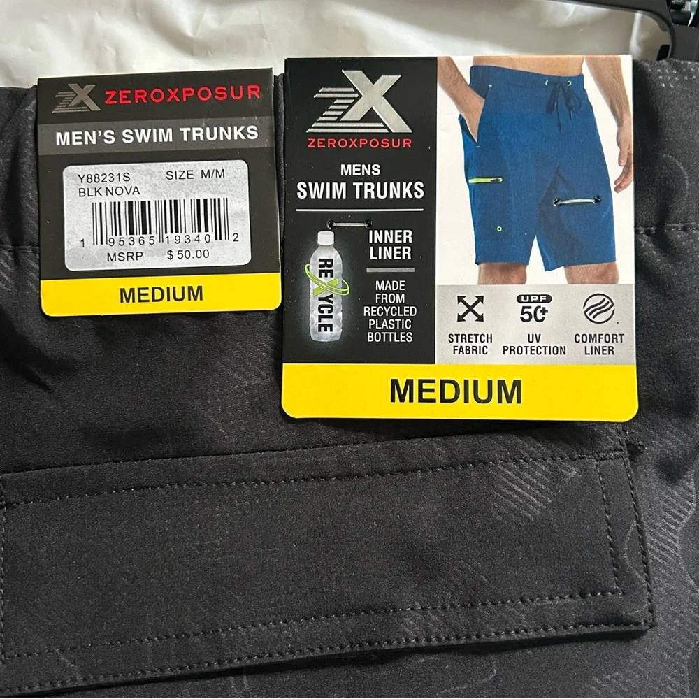 NWT ZeroXposur Men's Black Swim Board Shorts